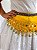 Lenço de cintura com moedas - Amarelo - Imagem 3