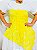 Conjunto Pano da costa e cabeça de renda rosa amarelo - Imagem 5