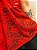 Conjunto Pano da costa e cabeça de renda rosa vermelho - Imagem 2