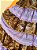 Saia 7 babados com renda preta com roxo - Imagem 3