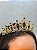 Coroa dourada luxo com strass - Verde - Imagem 3