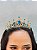 Coroa dourada luxo com strass - Azul - Imagem 2