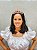 Coroa dourada luxo com strass - vermelha - Imagem 1