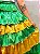 Saia 7 babados verde com dourado - Imagem 4