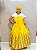 Conjunto luxo amarelo com paetê dourado  3 peças - Imagem 1
