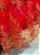 Conjunto bordado vermelho com dourado luxo 3 peças - Imagem 6
