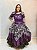 Conjunto luxo roxo e prata - Ciganinha e saia 14m - Imagem 2