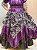 Conjunto luxo roxo e prata - Ciganinha e saia 14m - Imagem 3