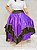 Saia 2 godê roxa com preta e prata 9m - Imagem 4