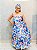 Conjunto Baiana florido 3 peças - Azul - Imagem 1
