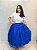 Saia Renda floral Azul Royal - Imagem 4
