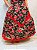 Conjunto Baiana floral 3 peças - Preto e vermelho - Imagem 3