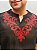Conjunto Masculino Jacquard devorê Preto com Vermelho - Imagem 2