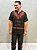 Conjunto Masculino Jacquard devorê Preto com Vermelho - Imagem 6