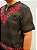 Conjunto Masculino Jacquard devorê Preto com Vermelho - Imagem 3