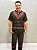 Conjunto Masculino Jacquard devorê Preto com Vermelho - Imagem 1