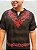 Conjunto Masculino Jacquard devorê Preto com Vermelho - Imagem 4