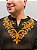 Conjunto Masculino Jacquard devorê Preto com dourado - Imagem 3