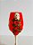 Taça luxo Vermelha com mão de caveira 3 rosas - Imagem 4