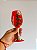 Taça luxo Vermelha com mão de caveira 3 rosas - Imagem 3