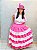 Saia 7 babados Erê Menina - Rosa e Branca - Imagem 5