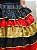 Saia 7 babados Tricolor - Dourado, vermelho e Preto - Imagem 3