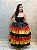Saia 7 babados Tricolor - Dourado, vermelho e Preto - Imagem 4