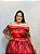 Conjunto laroyê Vermelho com brilho saia e bata - Imagem 3