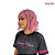 WIG ROSEMARY LISA ONDULADA CURTA - MODERN GIRL - COR 608# (ROSA) PERUCA - Imagem 2