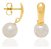Brinco Folheado A Ouro Com Pérolas Sintéticas - Tam.único - Imagem 1