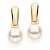 Brinco Folheado A Ouro Com Pérolas Sintéticas - Tam.único - Imagem 2