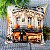 Capa de Almofada Veludo Estampada 45x45 (coffe house) - Imagem 2