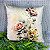 Capa de Almofada Veludo Estampada 45x45 (clear flowers) - Imagem 3