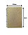 Caderno Universitario 200 folhas Capa Glitter Gloss Dourado - Imagem 2