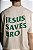 HERE I AMⓇ JESUS SAVES BRO CAQUI COM VERDE UNISSEX - Imagem 1