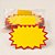 Cartaz Splash Liso Amarelo Pequeno 13cm x 8cm – Modelo K2 | Papel Cartão 250g | 50 ou 100 Folhas - Imagem 1