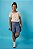SAIA SHORTS BABADO MALHA JEANS AZUL - Imagem 4
