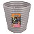Cachepo Vaso Plastico Flores Cinza 5,5Ltramontina 78125215 - Imagem 1