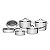 Jogo Panelas Fundo Triplo Inox 6Pç Solar Tramontina 65500040 - Imagem 1