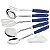 Jogo Utensílios Aço Inox Com Cabo Azul Tramontina 25699108 - Imagem 1