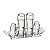 Galheteiro Vidro E Aço Inox 4 Peças Tramontina 61533010 - Imagem 1