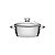 Caçarola Rasa Inox Triplo Vidro 22Cm 3,3L Tramontin 62653224 - Imagem 1