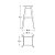 Banqueta Madeira Quadrada Alta Natural Tramontina 91450072 - Imagem 2