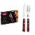 Jogo Talheres Churrasco Inox Cabo Vermel Tramontina 21199703 - Imagem 1
