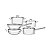 Jogo Panelas Aco Inox 5 Pcs Brava Tramontina 65400010 - Imagem 1