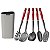 Jogo Utensilio Nylon 6Pc Verano Vermelho Tramontina 25599770 - Imagem 1