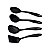 Jogo Utensílios Ability Nylon Preto 4 Peças 25199001 - Imagem 1
