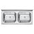 Tanque Duplo Inox 120X55 Acetinado Tramontina 94405117 - Imagem 1