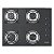 Fogao Cooktop Gas Glass Brasil 4Gg 55 Tramontina 94703501 - Imagem 1