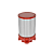 Lixeira Inox Sofie Plástico Vermelho Pedal 5L 94538805 - Imagem 5